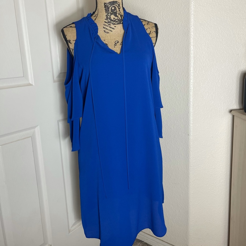 Mossino NWT Royal Blue Cold Shoulder Dress